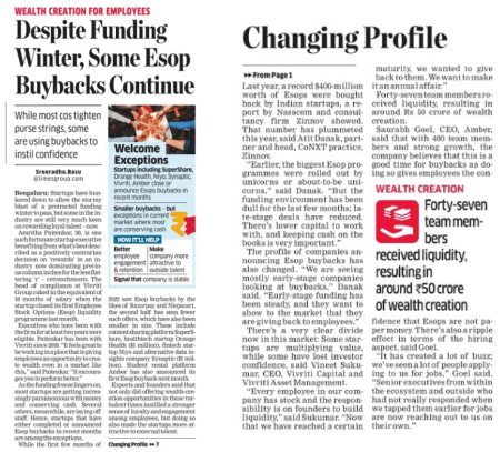Despite Funding Winter, Some ESOP Buybacks Continue