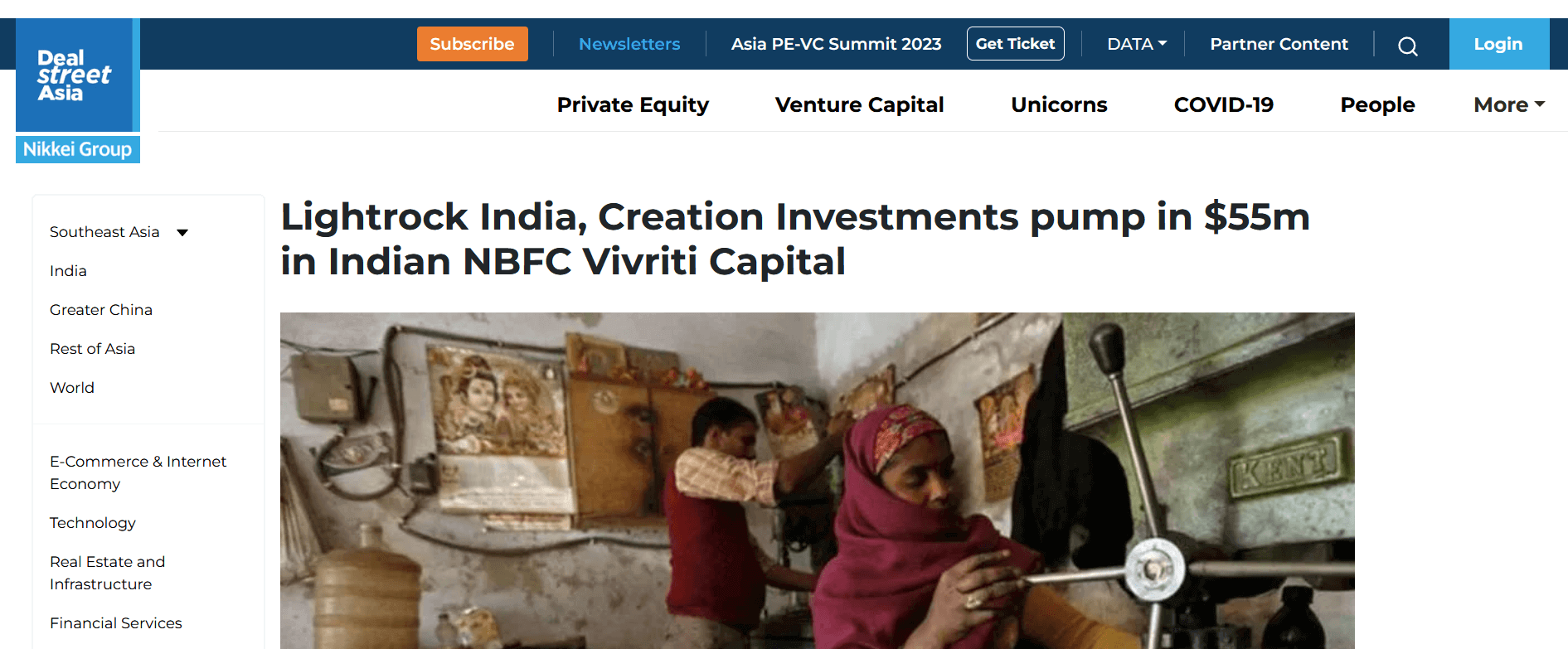 Lightrock India, Creation Investments pump in $55m in Indian NBFC Vivriti Capital